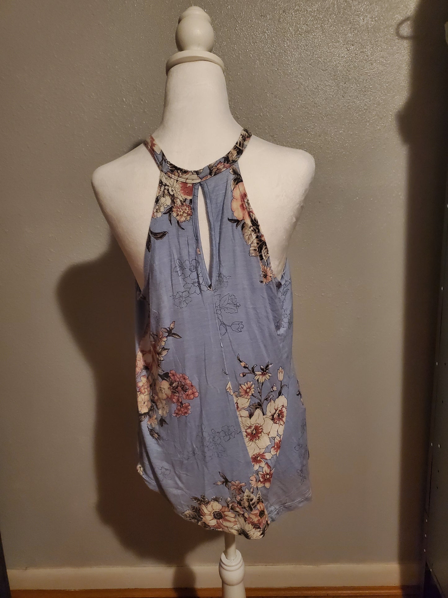 Blue Flowered Tank 9A