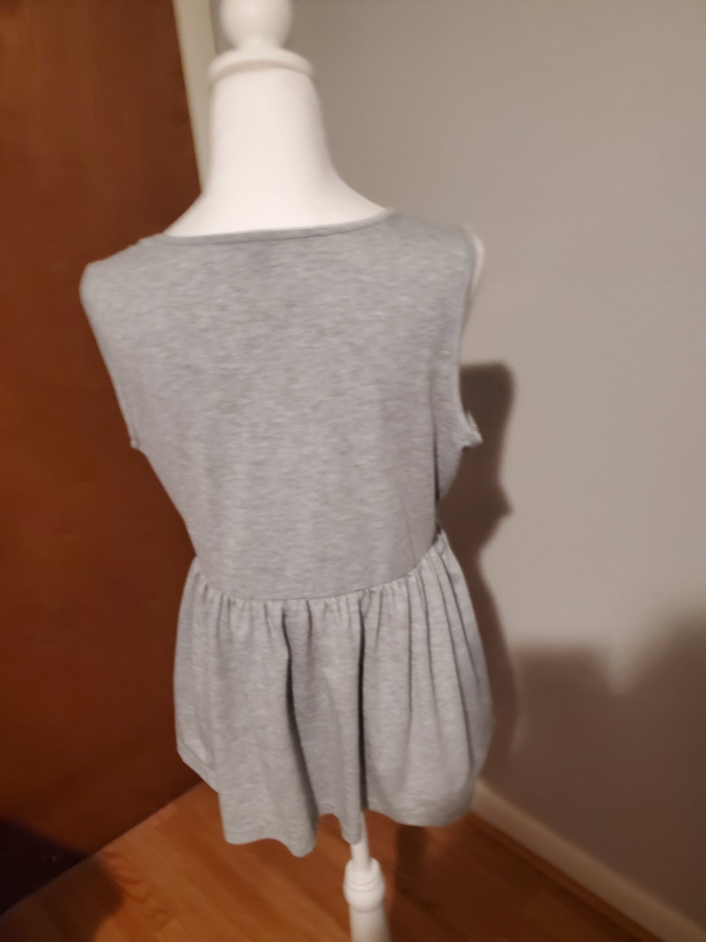 Grey Button T-Shirt 24A