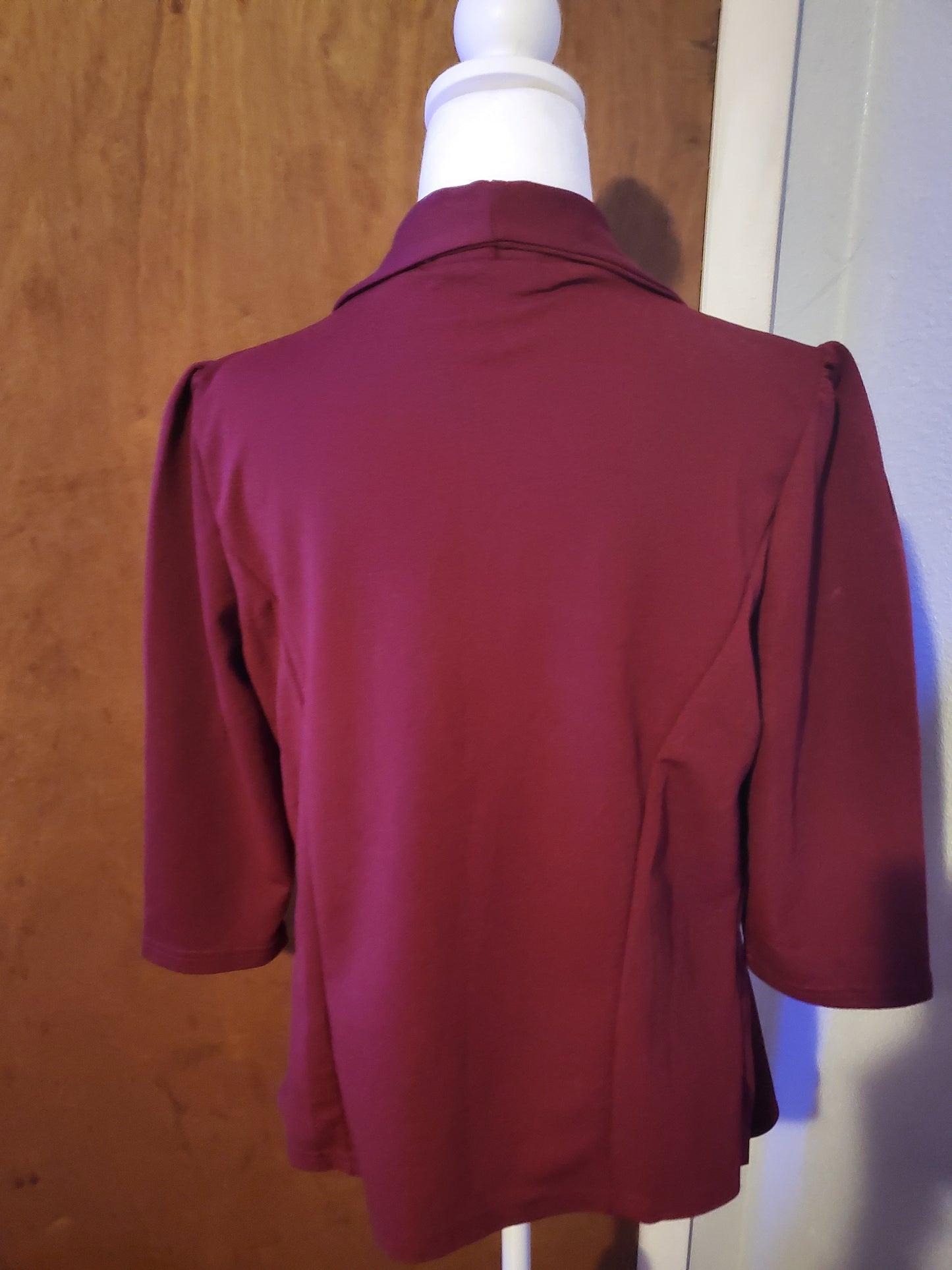 Burgundy Ruffle Jacket 17F