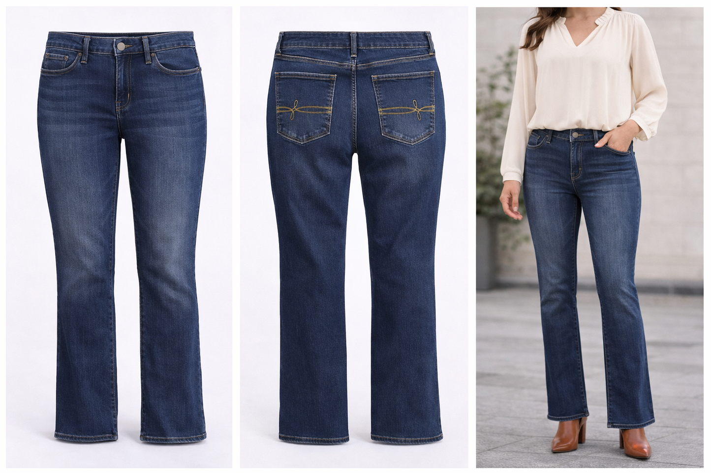 Levi's Bootcut Jeans Size 14M - Dark Wash Stretch Denim 12E