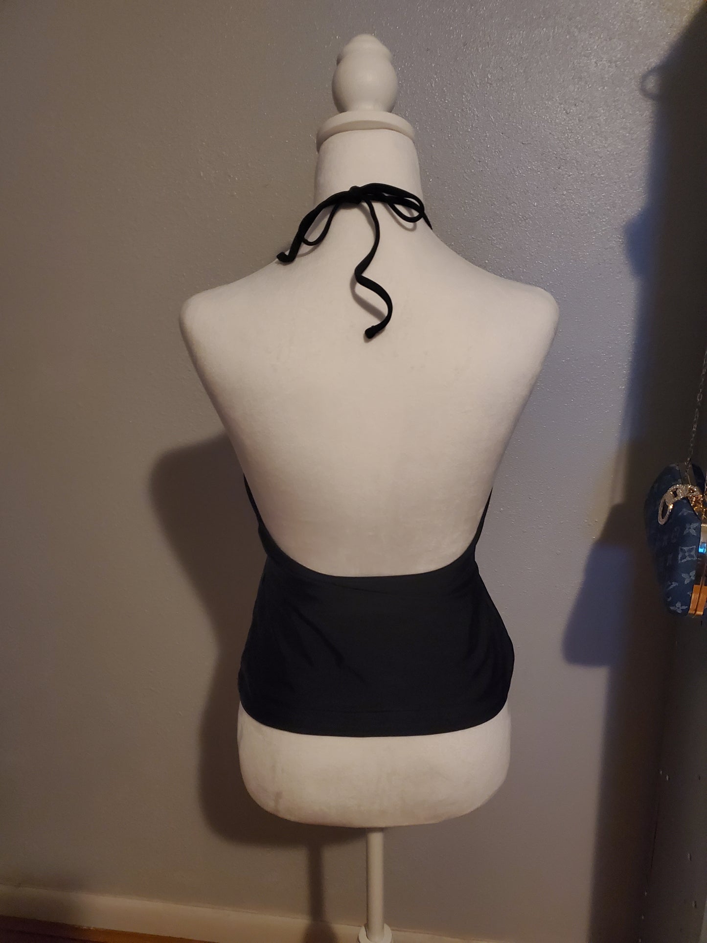 Black Halter Top/Swimwear 11A