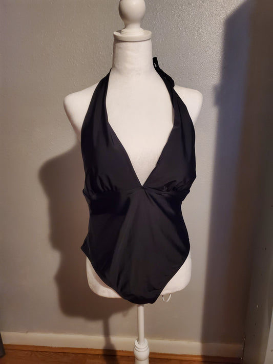 Black One Piece Bathing Suit 10J