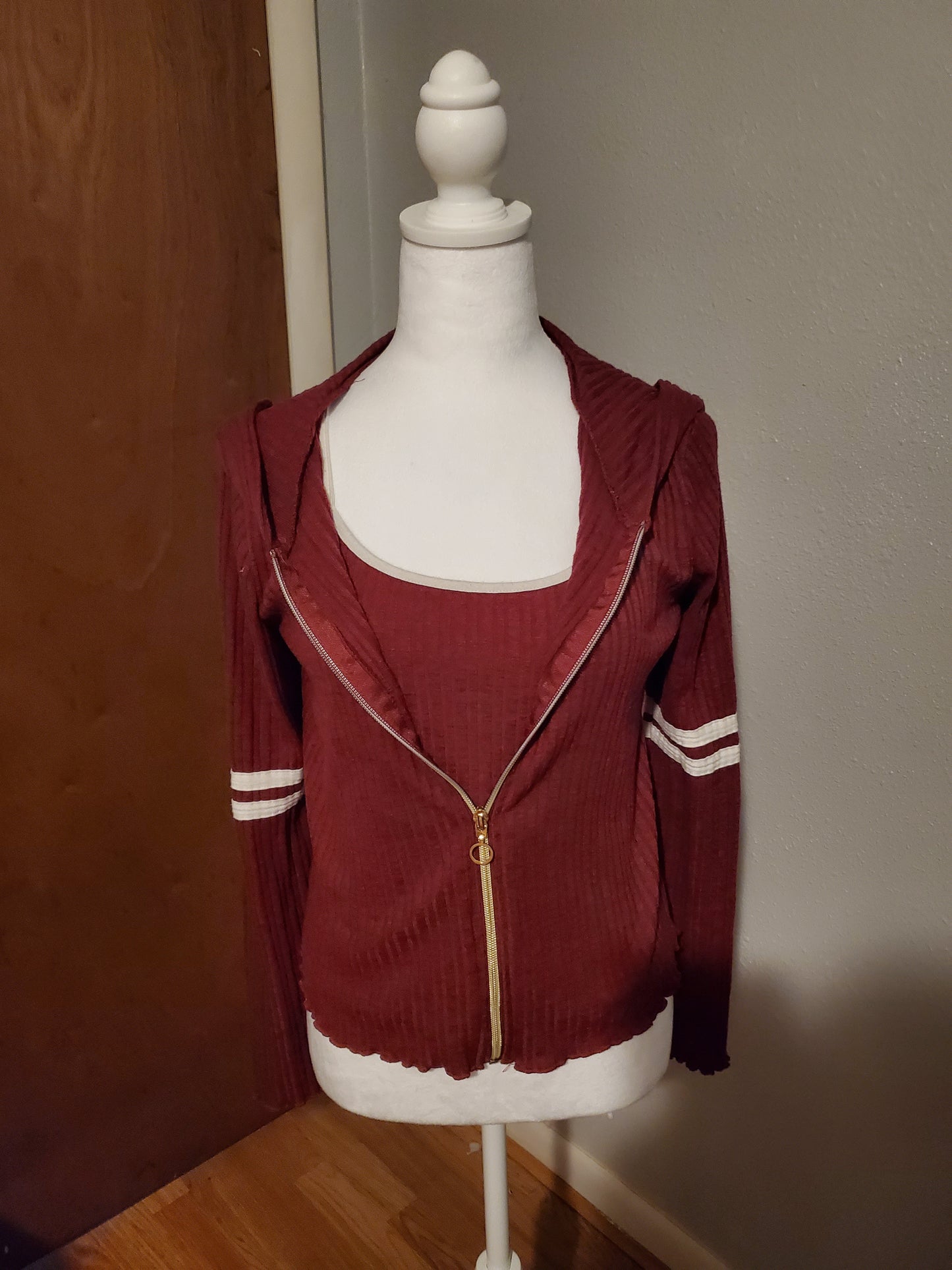 2-PC Burgundy Sweater Set 13F