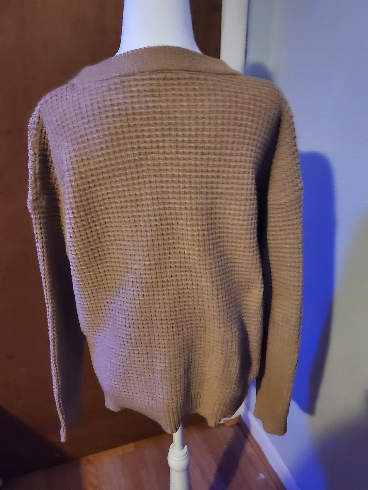 Tan Waffle Sweater 14F