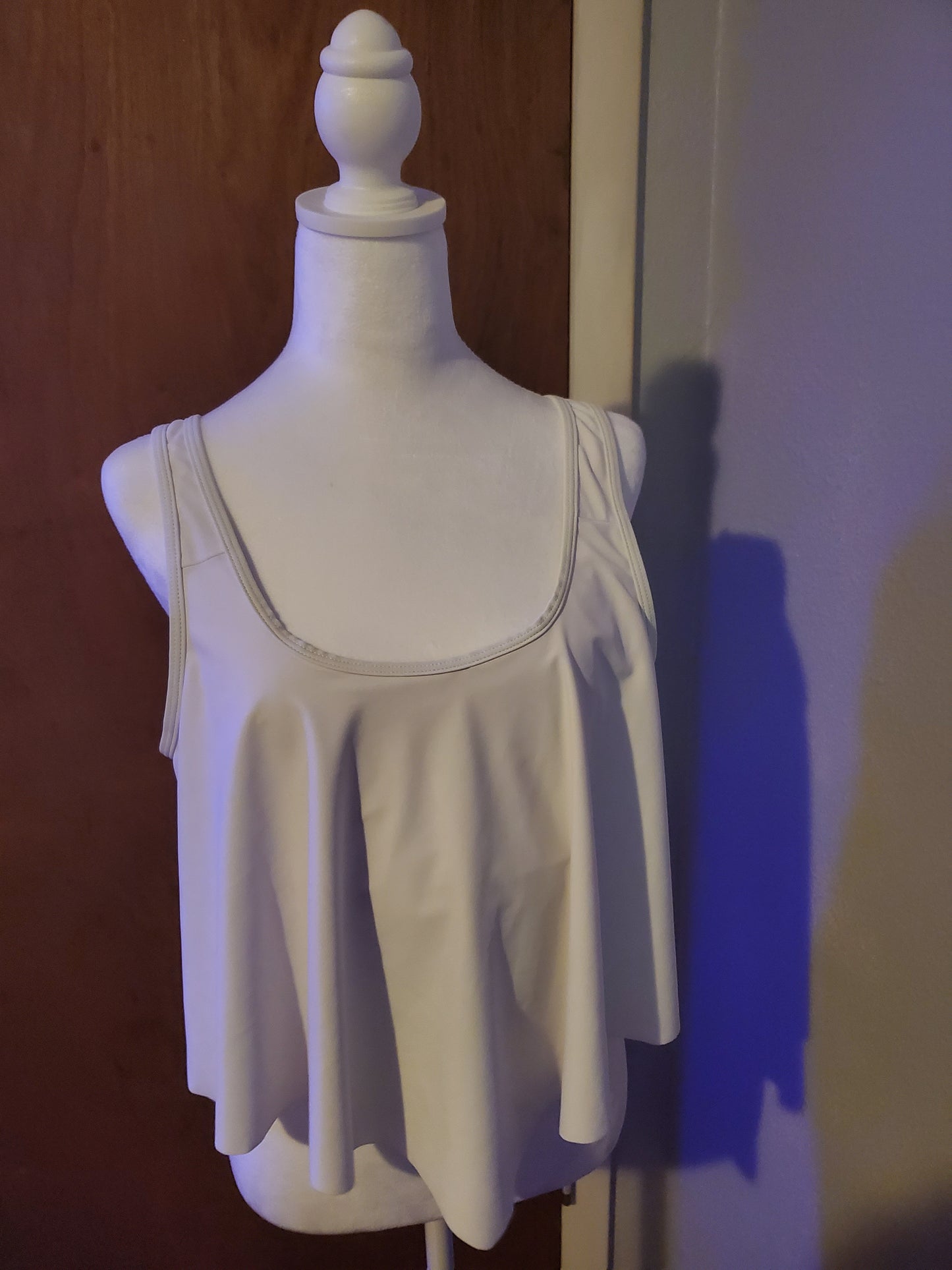 White Ruffle Bathing Suit Top 18J