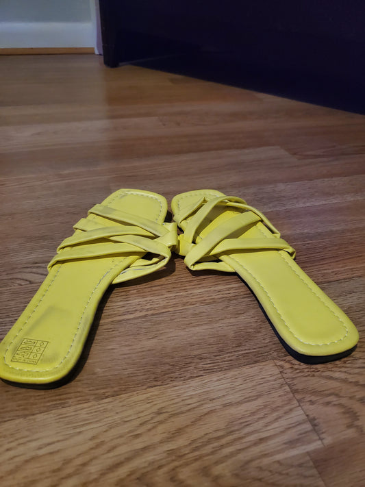 Yellow Slide Sandals
