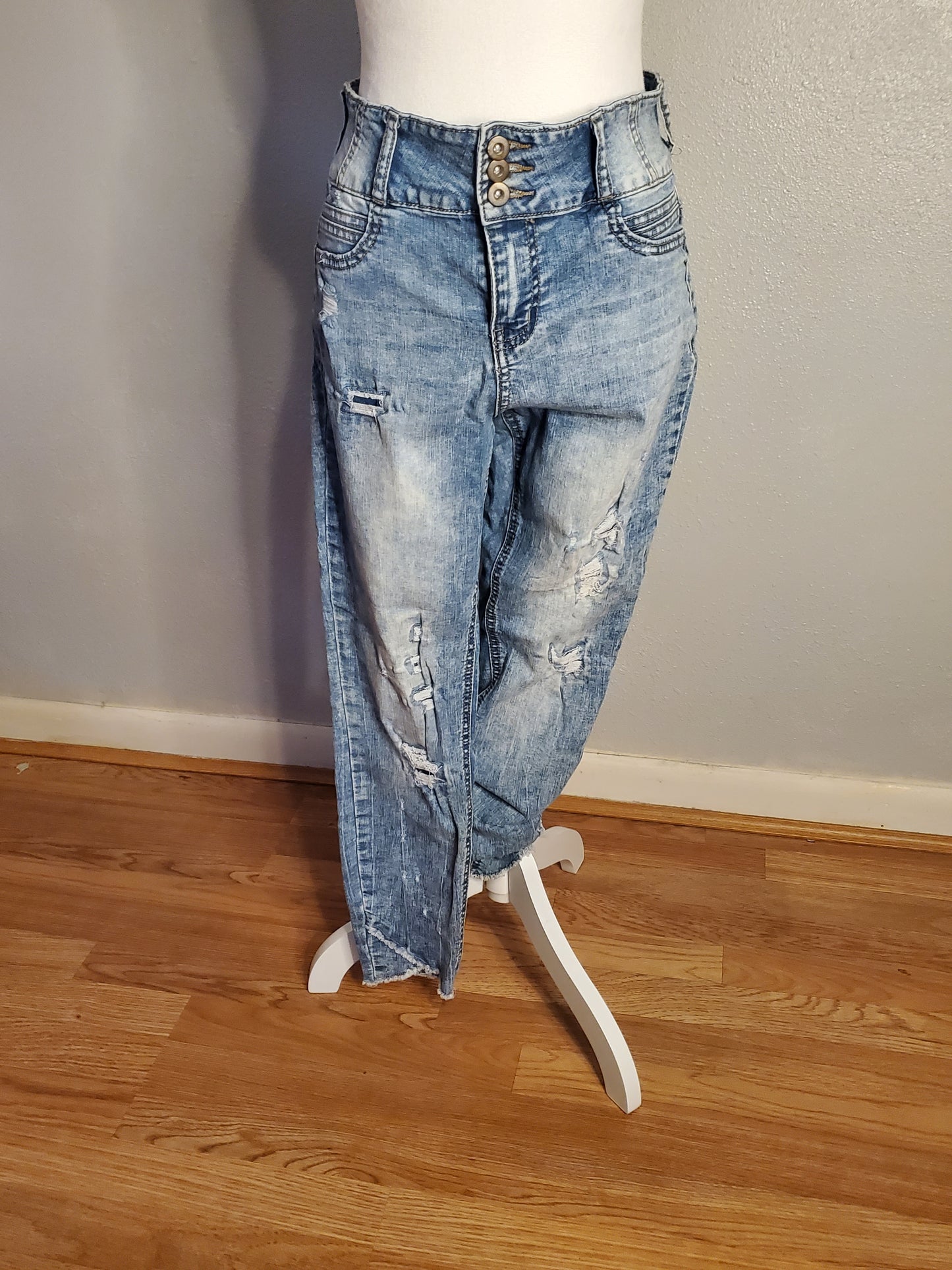 High Rise Skinny Jeans Size 13 - Dark Wash Stretch Denim  22E