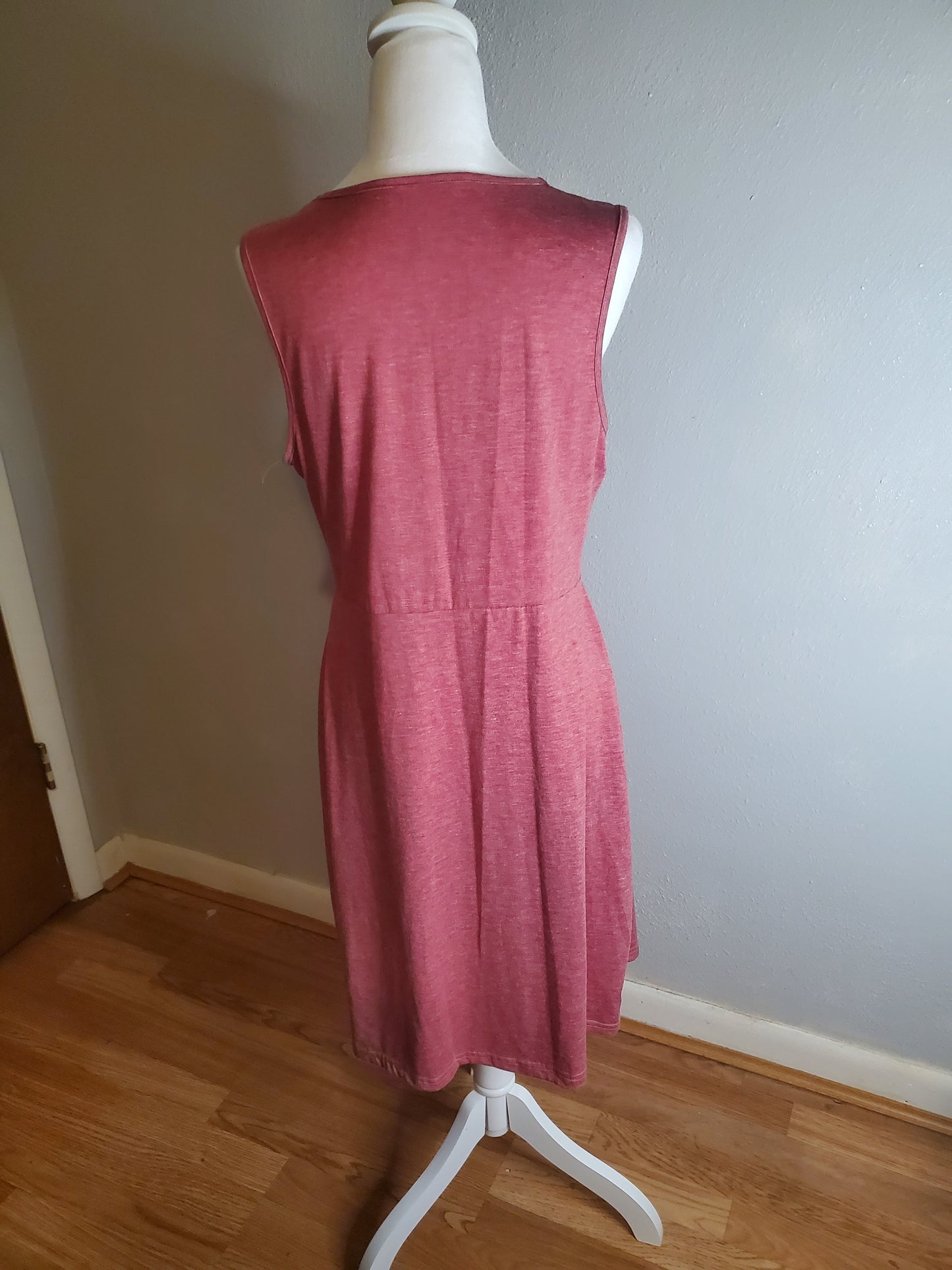Spring Burgundy Tank Dress 11G  Size X-Large  Never Worn