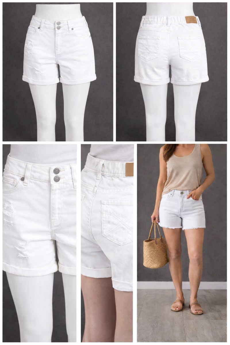 White Jean Shorts 31C
