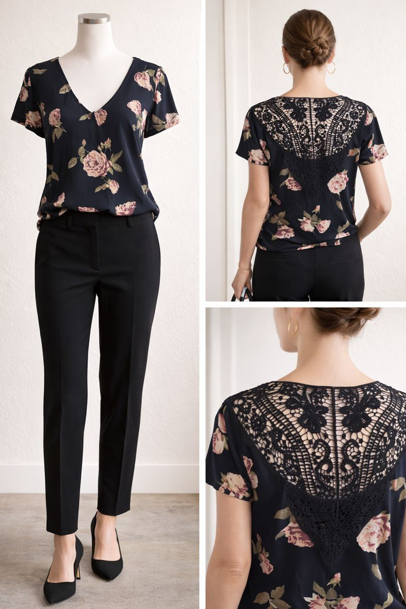 Black w/roses shirt 40A